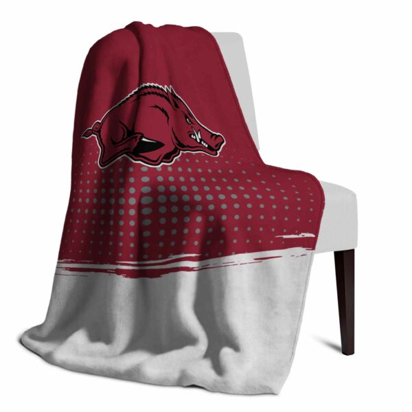 arkansas razorbacks gradient dots red blanket top rated