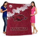 arkansas razorbacks grunge texture red blanket best selling