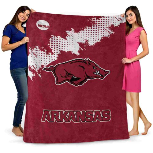 arkansas razorbacks grunge texture red blanket fashion forward