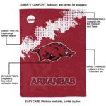 arkansas razorbacks grunge texture red blanket best selling