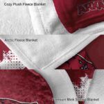 arkansas razorbacks grunge texture red blanket best selling