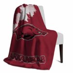 arkansas razorbacks grunge texture red blanket best selling