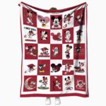arkansas razorbacks mickey minnie red white blanket best selling