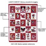 arkansas razorbacks mickey minnie red white blanket best selling
