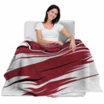 arkansas razorbacks paint streaks red white blanket latest model