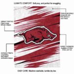 arkansas razorbacks paint streaks red white blanket new arrival