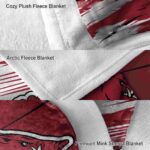 arkansas razorbacks paint streaks red white blanket premium grade