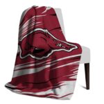 arkansas razorbacks paint streaks red white blanket top rated