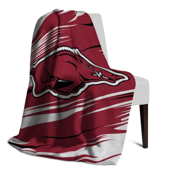 arkansas razorbacks paint streaks red white blanket top rated