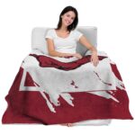 arkansas razorbacks splatter effect red blanket latest model