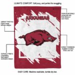 arkansas razorbacks splatter effect red blanket new arrival
