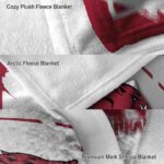 arkansas razorbacks splatter effect red blanket premium grade