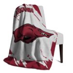 arkansas razorbacks splatter effect red blanket top rated