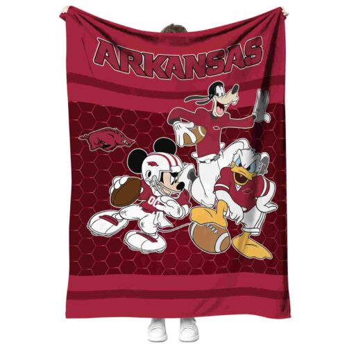 arkansas razorbacks three musketeers red blanket best selling