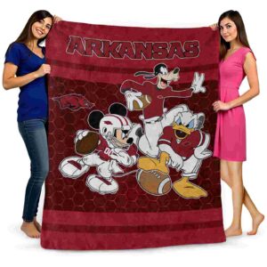 arkansas razorbacks three musketeers red blanket fashion forward