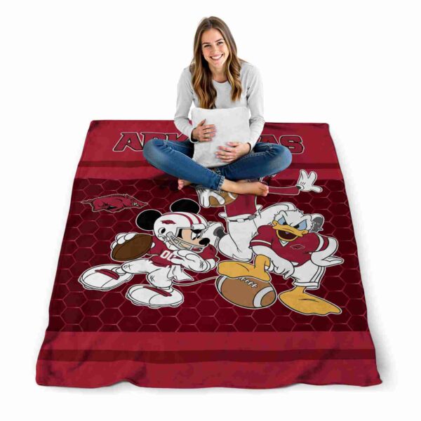 arkansas razorbacks three musketeers red blanket high quality
