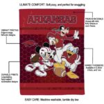 arkansas razorbacks three musketeers red blanket new arrival