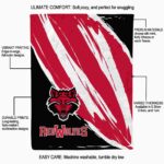 arkansas state red wolves brushstrokes scarlet white blanket new arrival