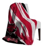 arkansas state red wolves brushstrokes scarlet white blanket top rated