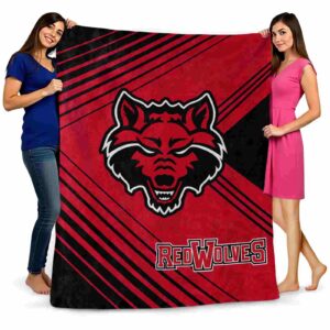 arkansas state red wolves diagonal stripes scarlet blanket fashion forward