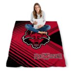 arkansas state red wolves diagonal stripes scarlet blanket high quality
