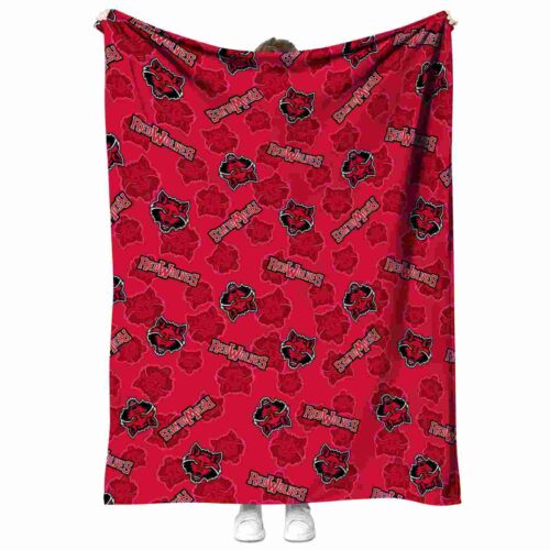 arkansas state red wolves diehard fans scarlet blanket best selling