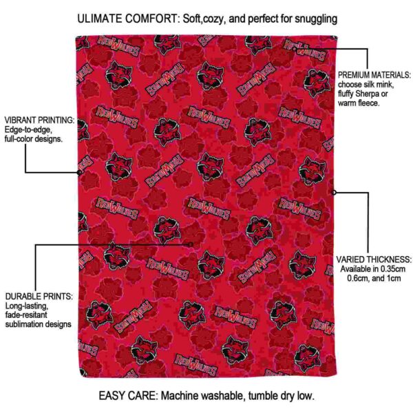 arkansas state red wolves diehard fans scarlet blanket new arrival