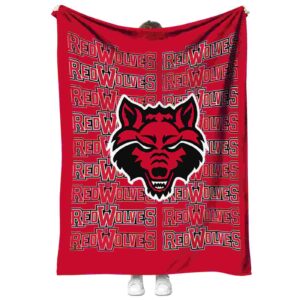 arkansas state red wolves fan pride scarlet blanket best selling