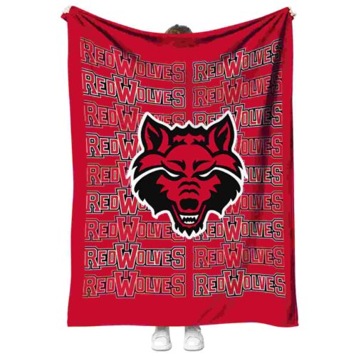 arkansas state red wolves fan pride scarlet blanket best selling
