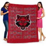 arkansas state red wolves fan pride scarlet blanket fashion forward