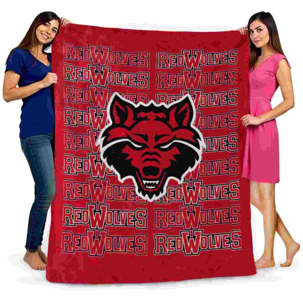 arkansas state red wolves fan pride scarlet blanket fashion forward