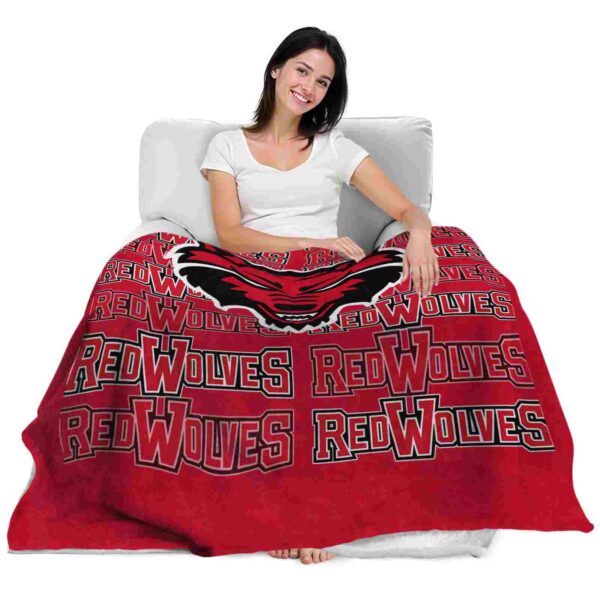 arkansas state red wolves fan pride scarlet blanket latest model