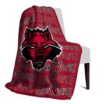 arkansas state red wolves fan pride scarlet blanket top rated