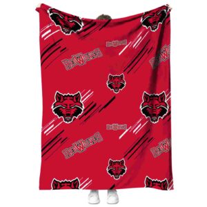 arkansas state red wolves fan spirit scarlet blanket best selling