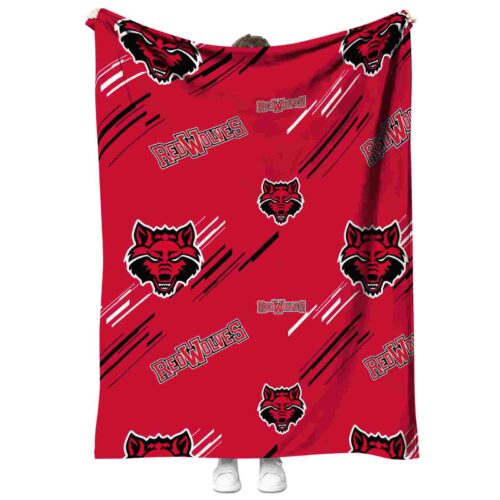 arkansas state red wolves fan spirit scarlet blanket best selling