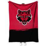 arkansas state red wolves gradient dots scarlet blanket best selling