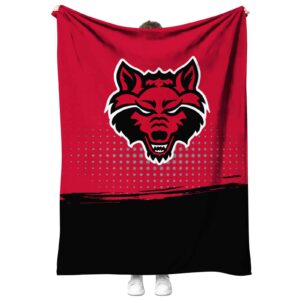 arkansas state red wolves gradient dots scarlet blanket best selling