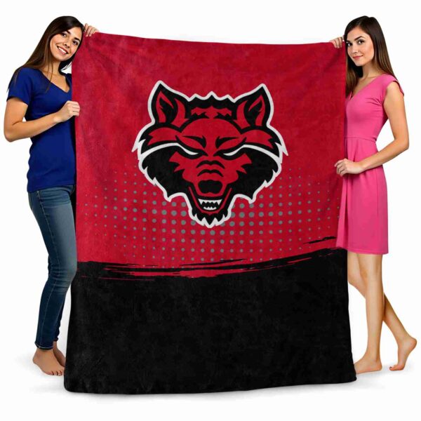 arkansas state red wolves gradient dots scarlet blanket fashion forward