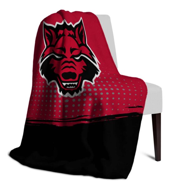 arkansas state red wolves gradient dots scarlet blanket top rated