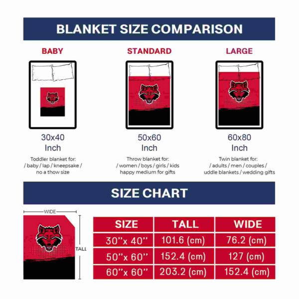 arkansas state red wolves gradient dots scarlet blanket trendy