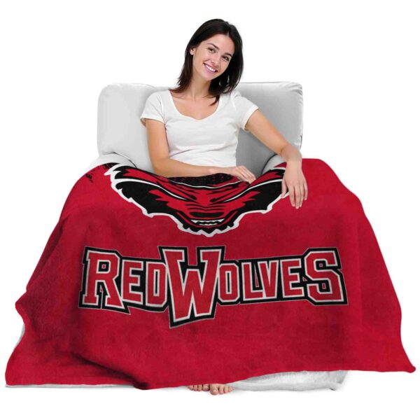 arkansas state red wolves grunge texture scarlet blanket latest model