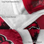arkansas state red wolves grunge texture scarlet blanket premium grade