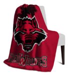 arkansas state red wolves grunge texture scarlet blanket top rated