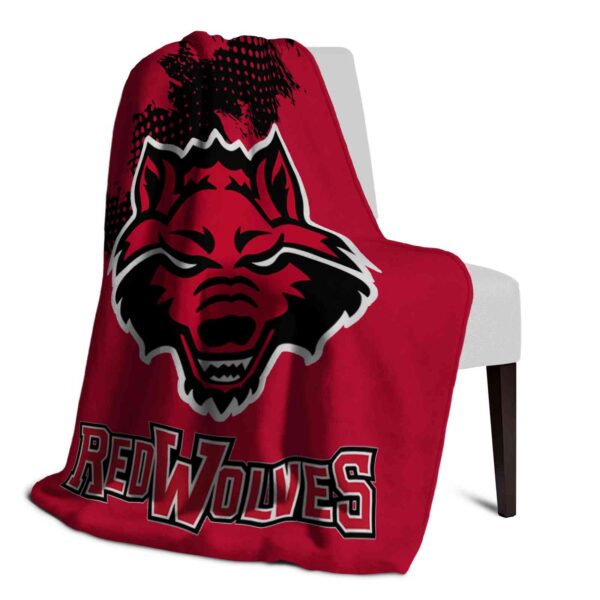 arkansas state red wolves grunge texture scarlet blanket top rated