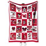 arkansas state red wolves mickey minnie scarlet white blanket best selling