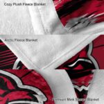 arkansas state red wolves paint streaks scarlet white blanket premium grade