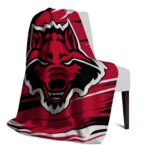 arkansas state red wolves paint streaks scarlet white blanket top rated
