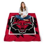 arkansas state red wolves splatter effect scarlet blanket best selling