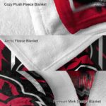 arkansas state red wolves splatter effect scarlet blanket best selling