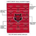 arkansas state red wolves striped pattern scarlet blanket best selling